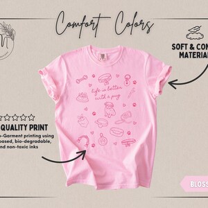 Pug Shirt Pug Mom Shirt Pug Lover Gift for Pug Mom Shirt Doodle Pug Tshirt Pug Comfort Colors Shirt Pug Mama Shirt Gift for Pug Lover image 2