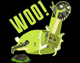Octane Nessie Twitch Emote saying "Woo!"