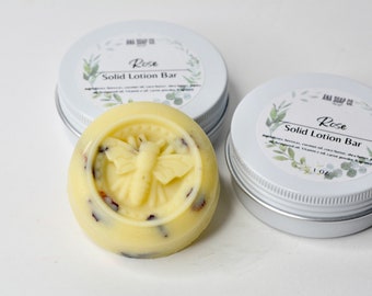 Rose solid lotion Bar, Lotion Bar, Body Balm, Natural Lotion Bar, Moisture Bar, Lotion, Dry Skin, Solid Lotion