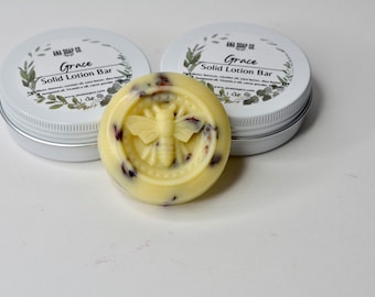 Grace Solid lotion Bar, Lotion Bar, Body Balm, Natural Lotion Bar, Moisture Bar, Lotion, Dry Skin, Solid Lotion