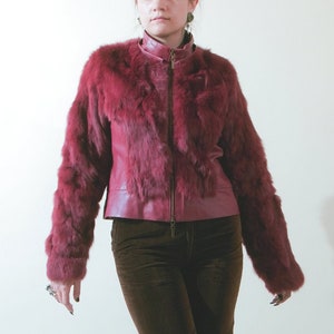 Burgundy faux fur coat uk clearance