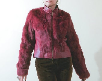 Fun Maroon Long Fur Duster Length J Crew Style Lined Winter Coat Cosplay Harajuku Street Coat Women s Extra Extra Small to Small Etsy Australia