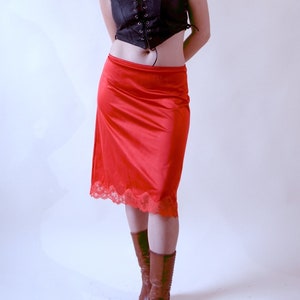 Red Sheer Mesh Skirt Garter Belt Sheer See Through Mesh Lingerie