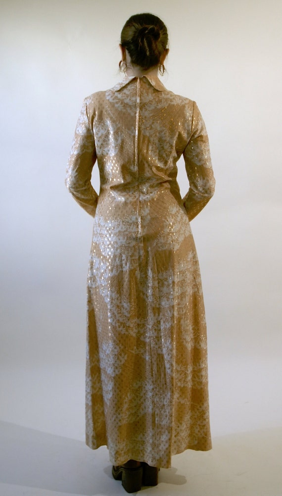 Gorgeous Handmade Vintage Gold Shirt Dress - image 5