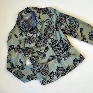 Green Brocade Floral Jacket 90s / 2000s