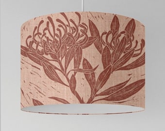 Lamp shade - Waratah in Rust