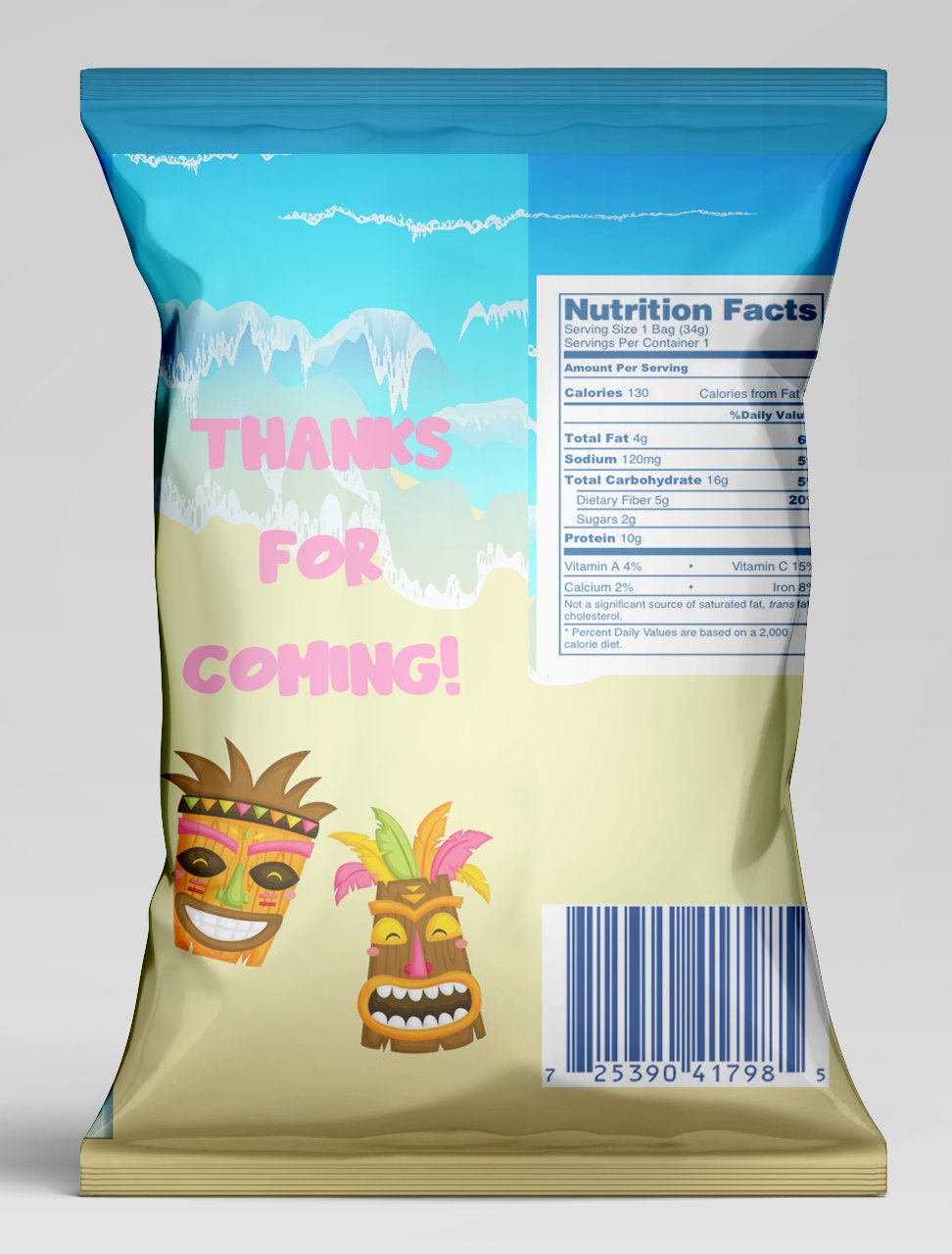 Custom Chips Bag Labels/party Favors Etsy