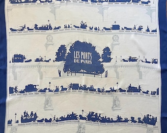 HERMÈS  « Les PONTS De PARIS » Silk Scarf 1953