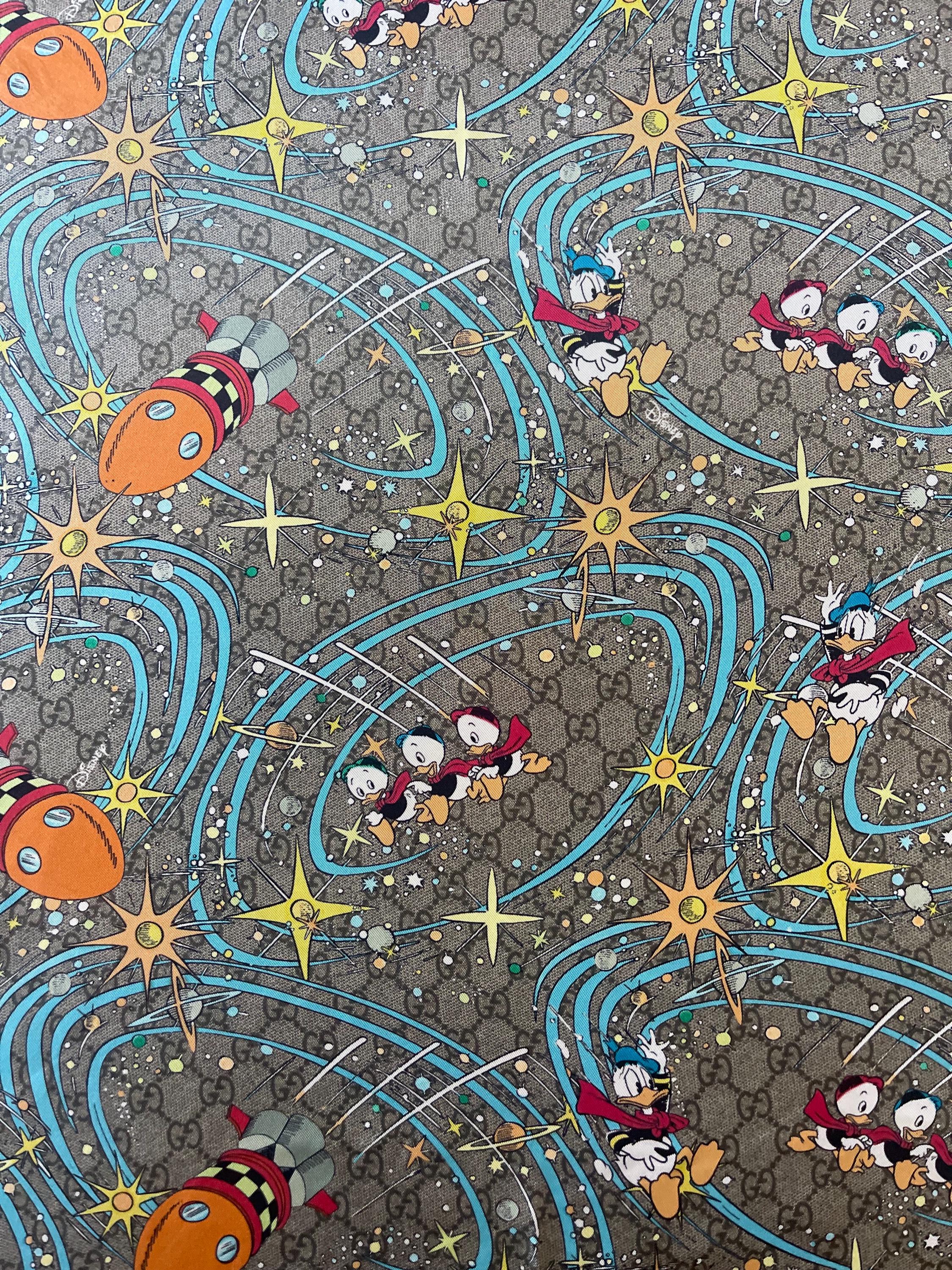 GUCCI X DISNEY Donald Duck Limited Edition Silk SCARF - Etsy