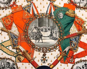 HERMÈS NAPOLÉON Silk Scarf Philippe Ledoux 1985 - Etsy