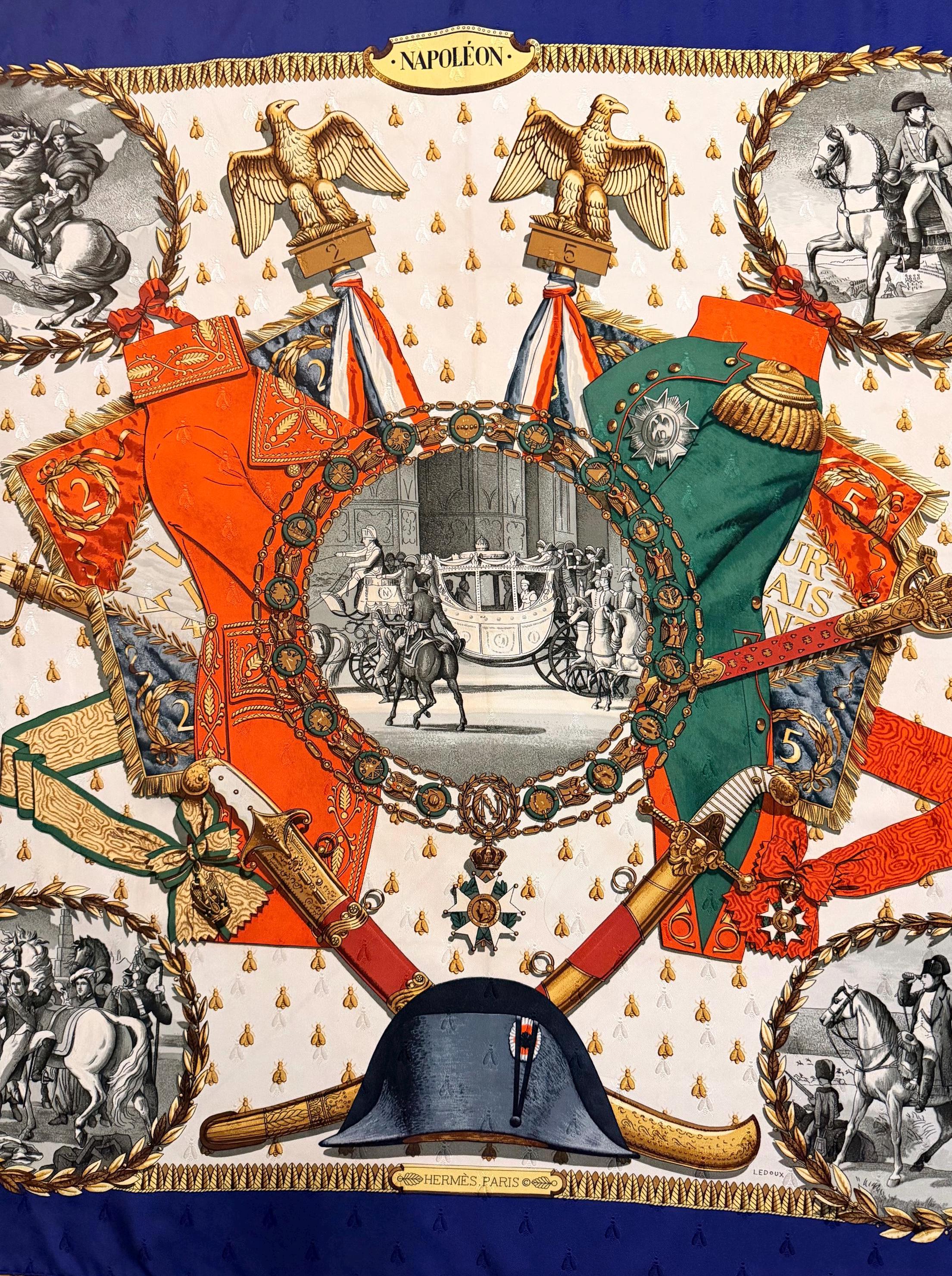 HERMÈS NAPOLÉON Silk Scarf Philippe Ledoux 1985 - Etsy