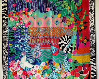 LOUIS FERAUD Foulard en soie damassé vintage 1980