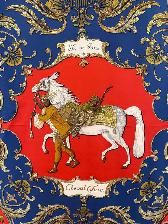 HERMÈS CHEVAL TURC Carré De Soie 1989 Christiane Vauzelles - Etsy