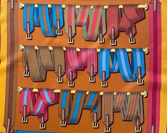 HERMÈS « LES SANGLES » Gavroche Scarf