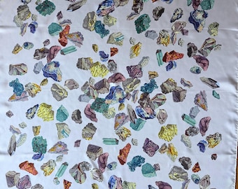 HERMÈS MINÉRAUX Silk Scarf designed by  Grygkar Hugo 1984