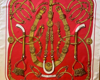 HERMÈS GAUCHO Silk Scarf designed by Latham Caty 2000