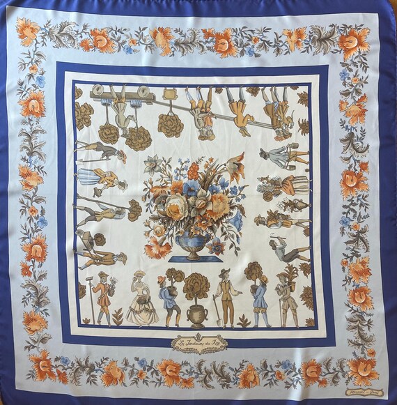 HERMÈS Silk Scarf « Les JARDINS Du ROY » 1967 View 2