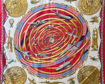 Echarpe HERMÈS « RÊVES D'ESPACE » 1993