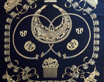 HERMÈS les CAVALIERS d’OR Silk Scarf 1991 Rybaltchenko Vladimir