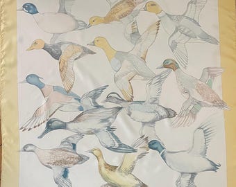 HERMÈS SAUVAGINE en VOL Silk Scarf 1986 Carl de Parcevaux