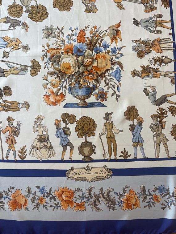 HERMÈS Silk Scarf « Les JARDINS Du ROY » 1967 View 4