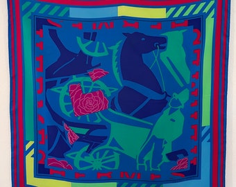 HERMÈS PUZZLE 2000 Metz Joachim fular en soie