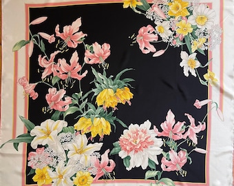 VALENTINO Flower Silk Scarf