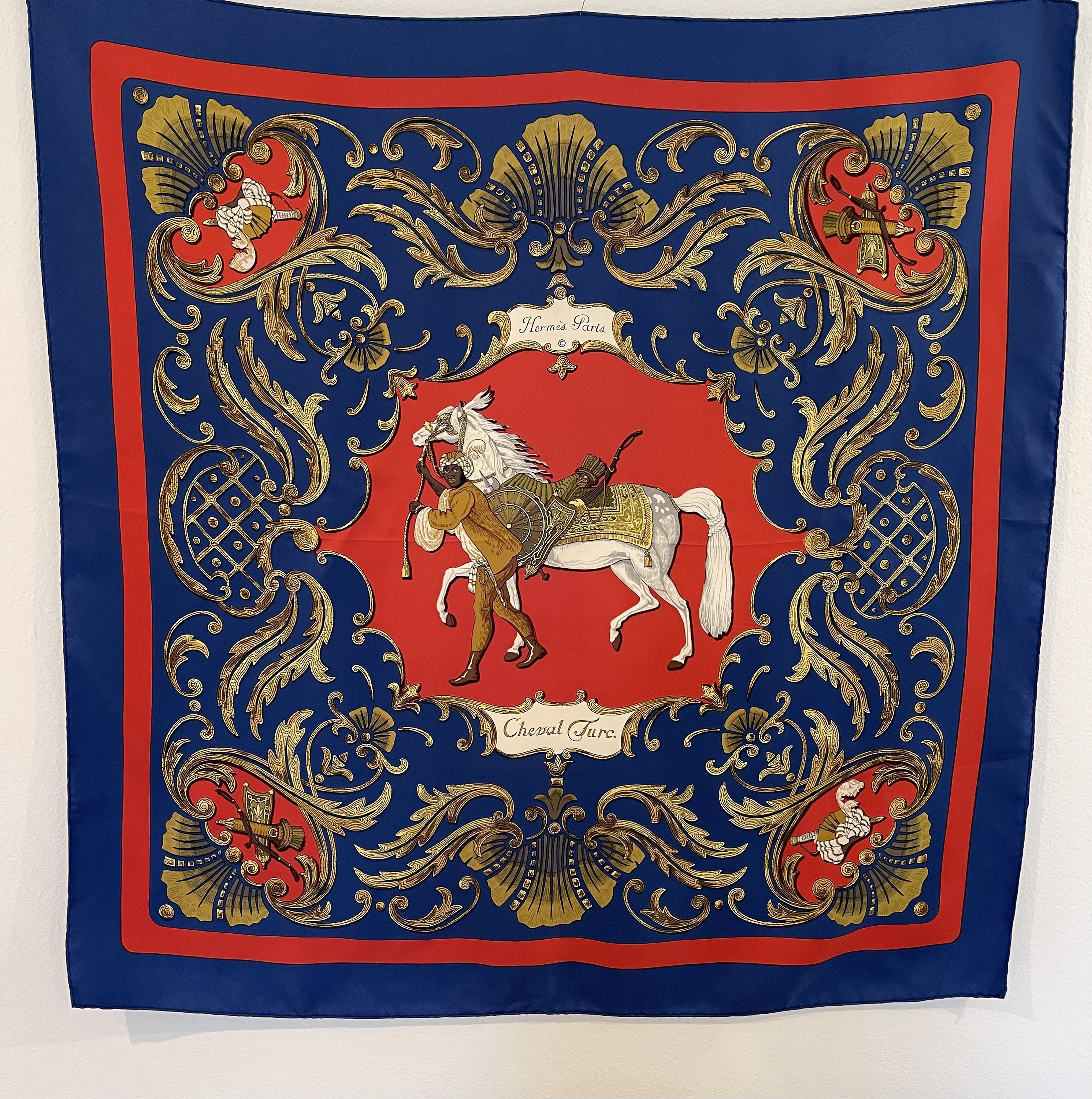 HERMÈS CHEVAL TURC Carré De Soie 1989 Christiane Vauzelles - Etsy