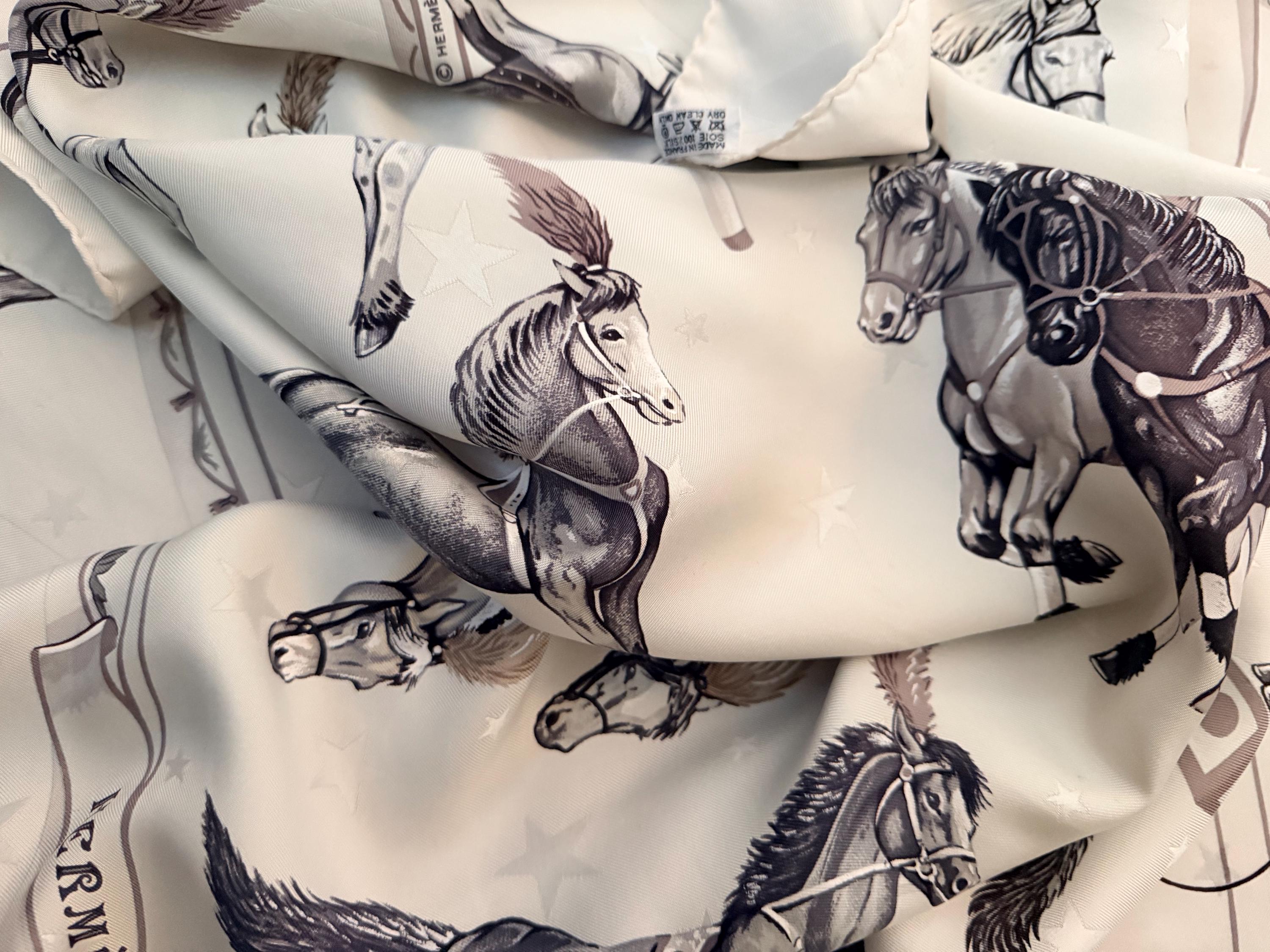 HERMÈS EN PISTE Silk Scarf 1998 by Roger Dallet - Etsy