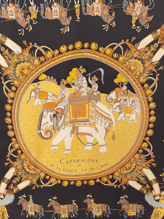 HERMÈS Foulard en soie CAPARAÇONS de Ledoux Phili… - image 4