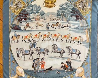 PRESENTATION HERMES de CHEVAUX 1980 Ledoux Philippe Foulard en soie