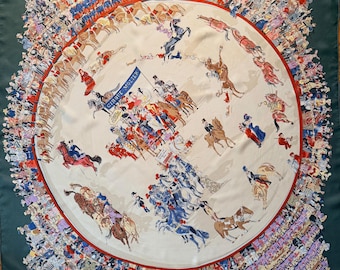 HERMÈS le CIRQUE MOLIER 2004 Foulard en soie 2004 conçu par Dumas Philippe