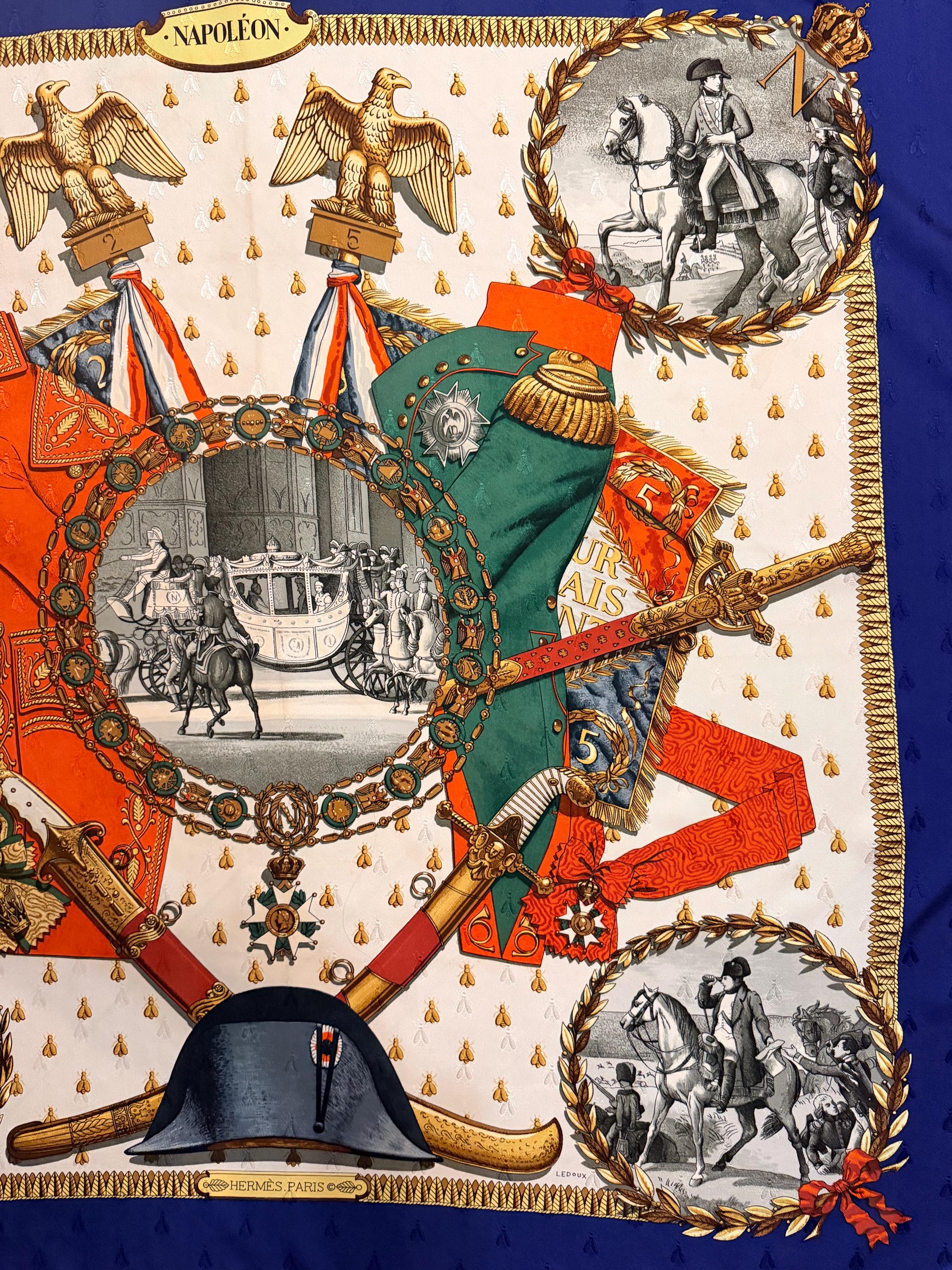 HERMÈS NAPOLÉON Silk Scarf Philippe Ledoux 1985 - Etsy