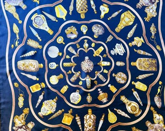 HERMÈS les FLACONS Silk Scarf 1997 designed by Catherine Baschet