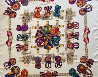 HERMÈS Scarf “Les RUBANS Du CHEVAL” 1988