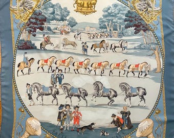HERMES カレ90 PRESENTATION DE CHEVAUX 乗馬柄 HERMES カレ90 PRESENTATION DE CHEVAUX 乗馬柄 HERMES カレ90