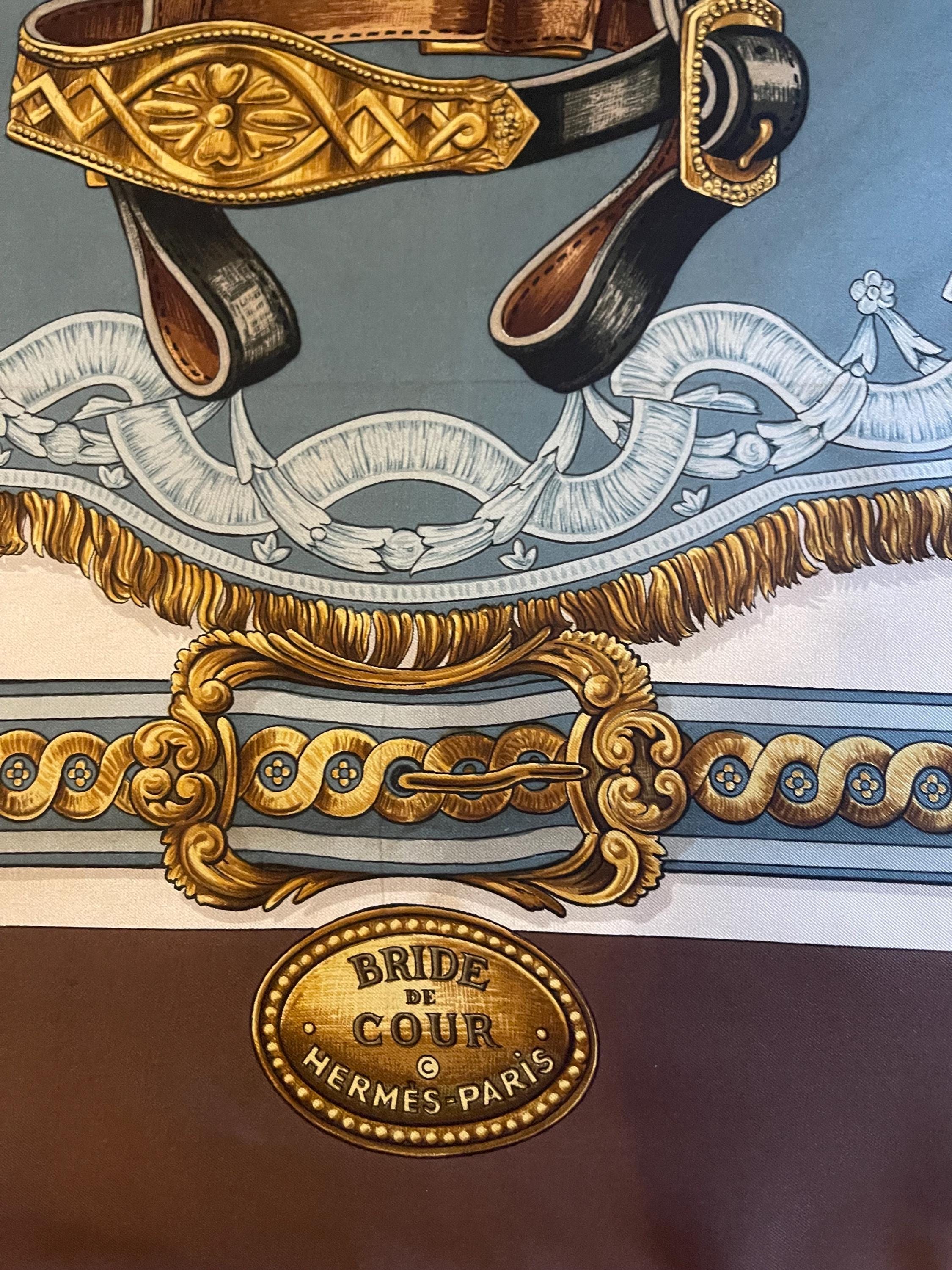 HERMES BRIDE De COUR 1987 Silk Scarf “francoise De La Perriere