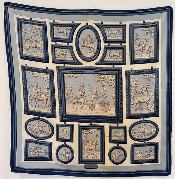 HERMES WEDGWOOD Foulard En Soie 1974 Ledoux - Etsy