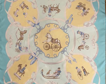 HERMES MOBILE TOYS 1984  By Nina silk scarf