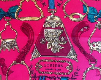 HERMÈS Silk Scarf « ÉTRIERS » 1964 - Etsy