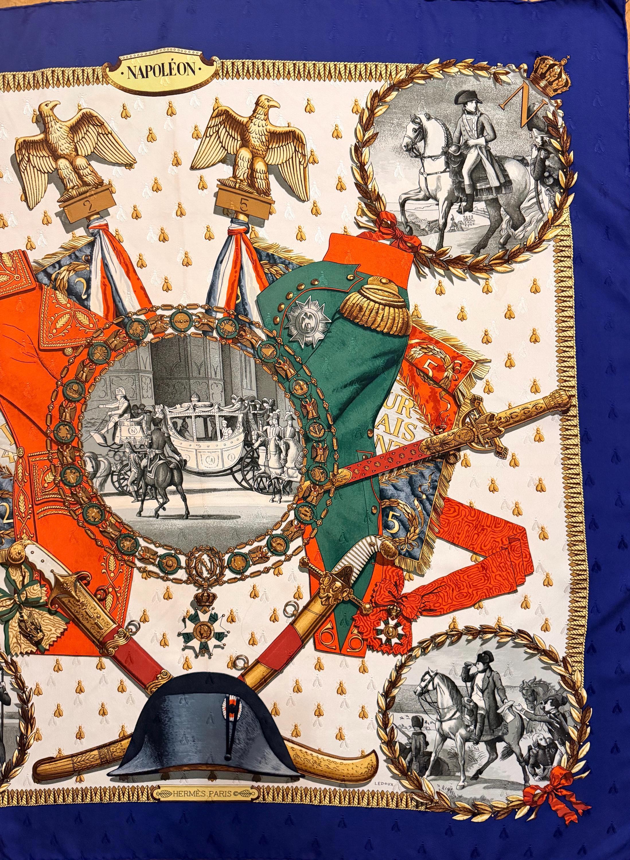 HERMÈS NAPOLÉON Silk Scarf Philippe Ledoux 1985 - Etsy