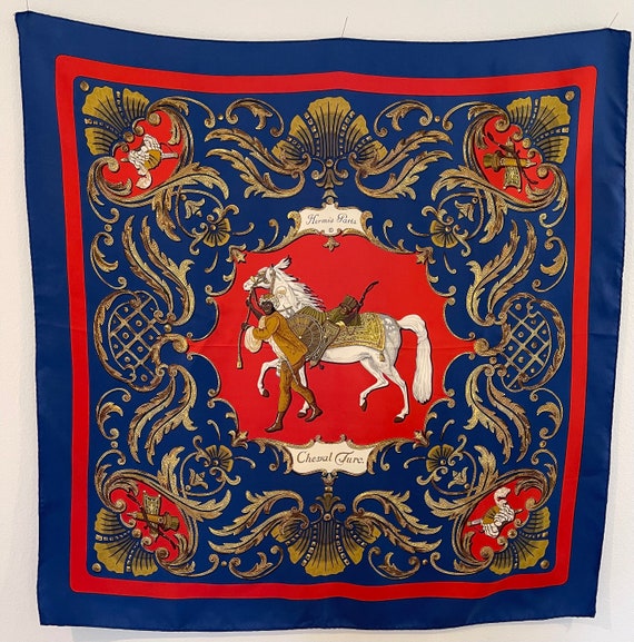 HERMÈS CHEVAL TURC Carré De Soie 1989 Christiane Vauzelles - Etsy