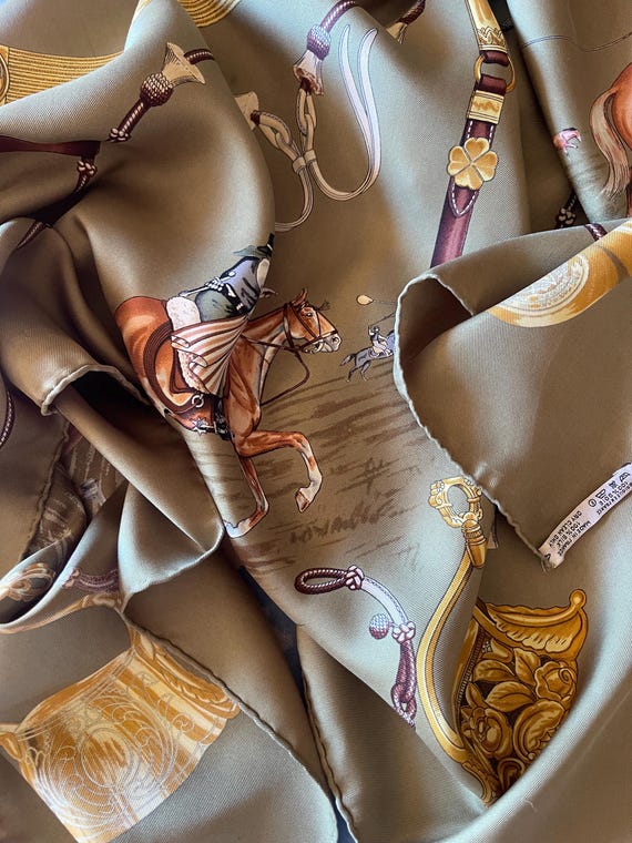 HERMÈS PAMPA Silk Scarf Designed by Jean De Fougerolles 1986 - Etsy