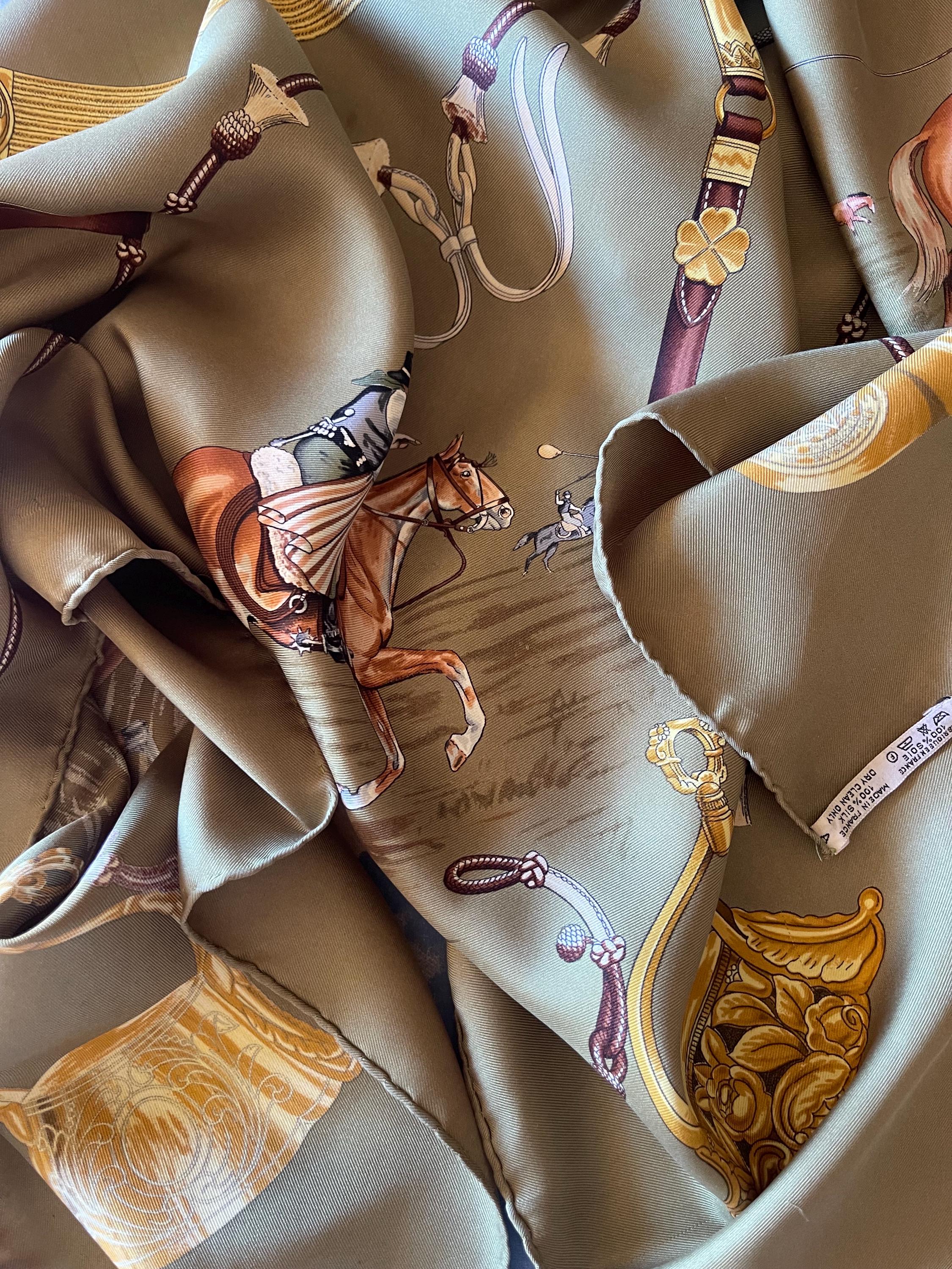 HERMÈS PAMPA Silk Scarf Designed by Jean De Fougerolles 1986 - Etsy