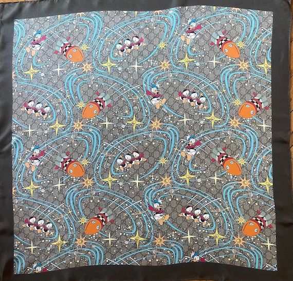 GUCCI X DISNEY Donald Duck Limited Edition Silk SCARF - Etsy