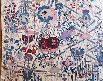 Foulard en soie HERMÈS « Le POTAGER EXTRAORDINAIRE » 2014