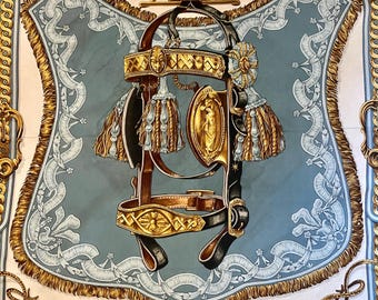 HERMES BRIDE De COUR 1987 Silk Scarf “francoise De La Perriere