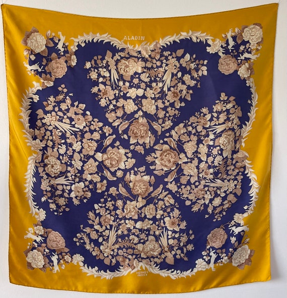 HERMÈS ALADIN carré foulard en soie Héron Marie-F… - image 2