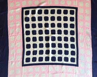 Foulard en soie rose et bleu YSL Yves Saint Laurent