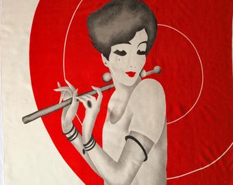 Foulard en soie PIERRE CARDIN LADY 1970